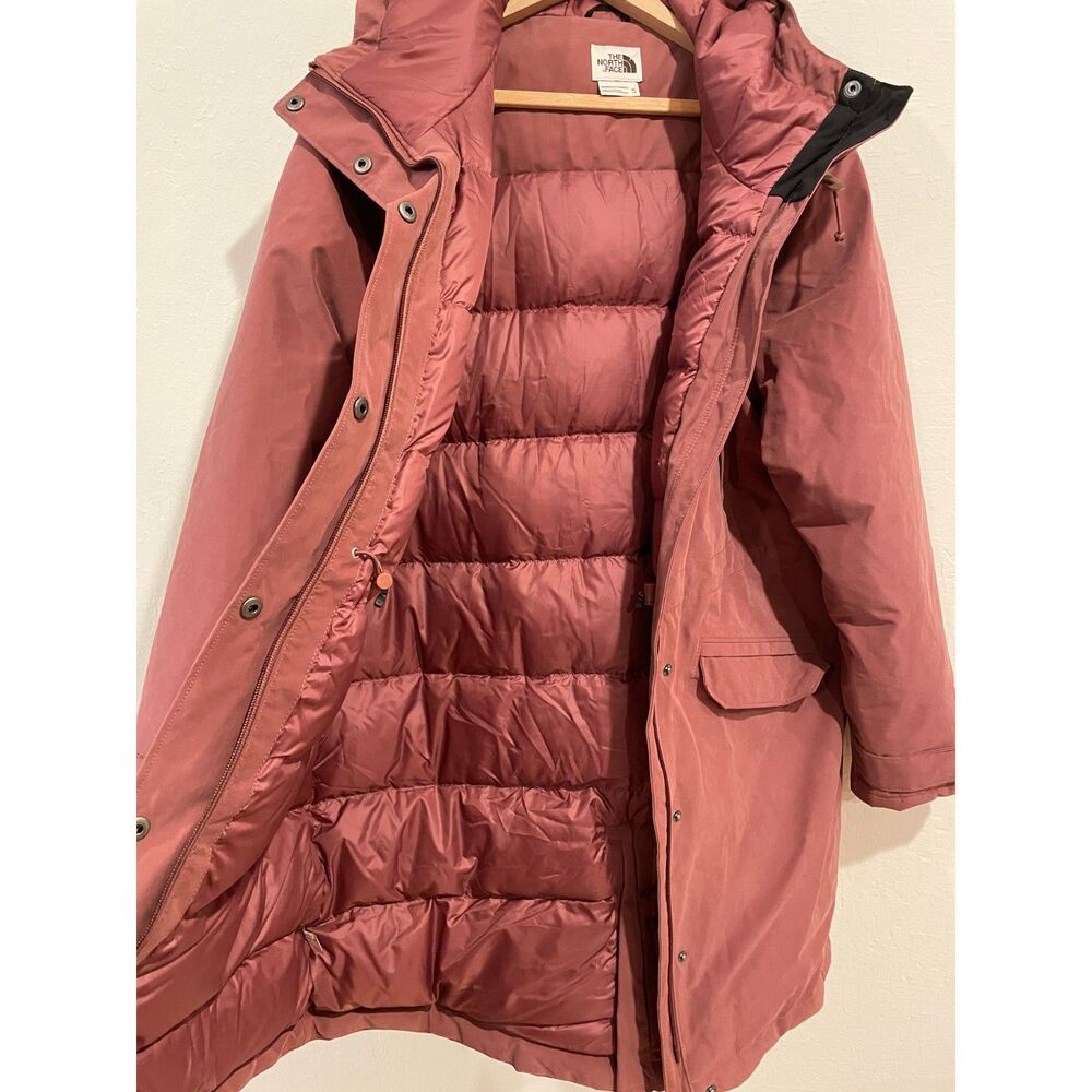 ~ NEW North Face Snow Down Parka XL Mauve Waterproof Adjustable Women Winter Tag